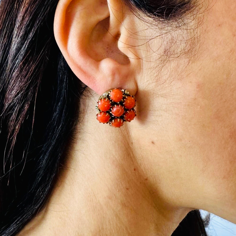 PIZZO orecchini corallo