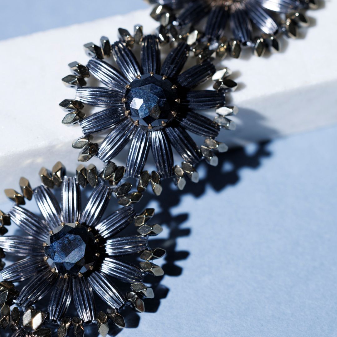DAISIES bracelet Ruthenium