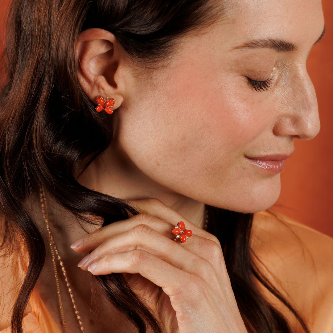 AGAPANTO anello CORALLO