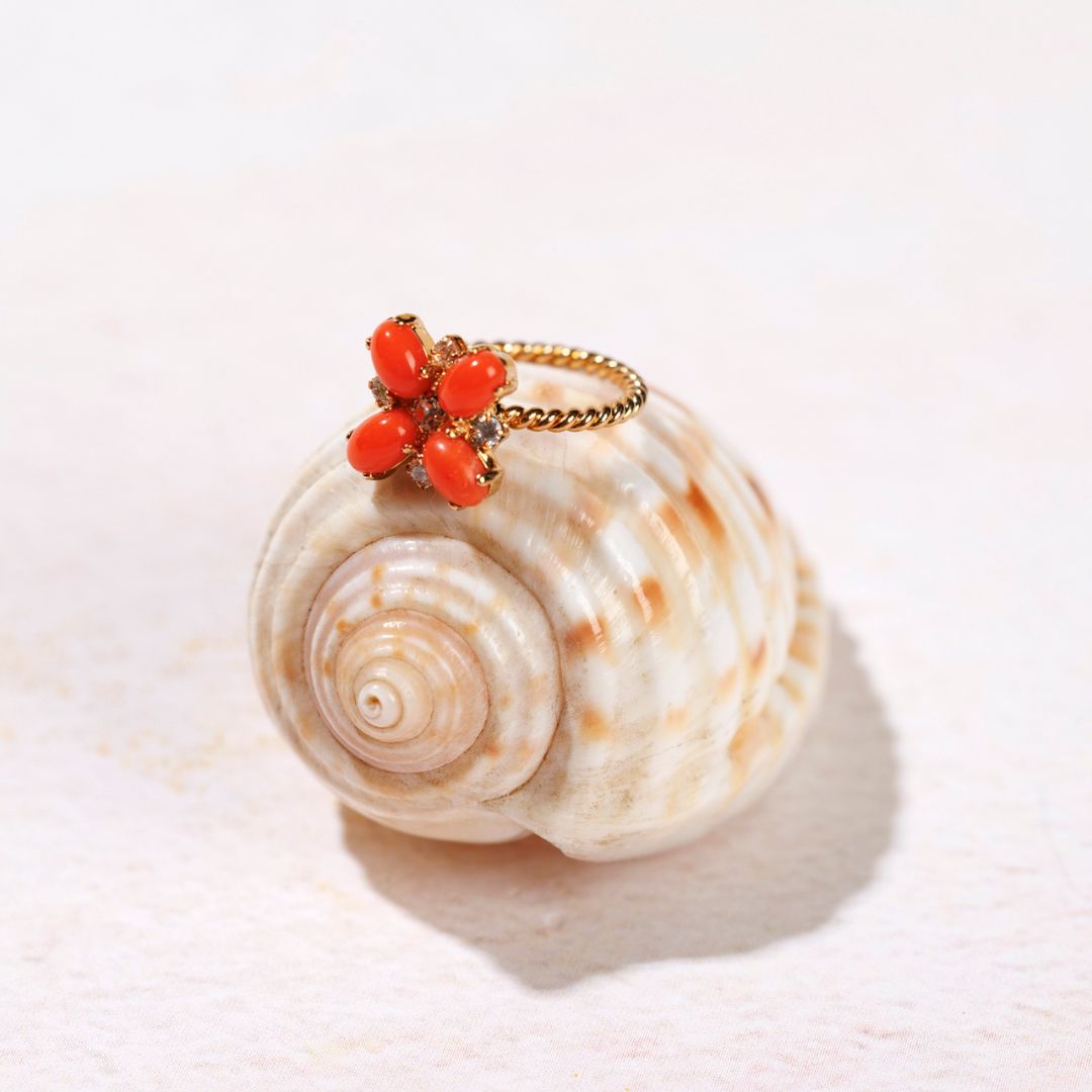 AGAPANTO anello CORALLO