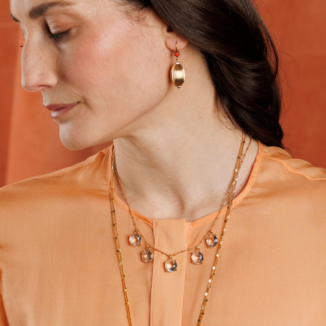 DAMASCO orecchini CORALLO