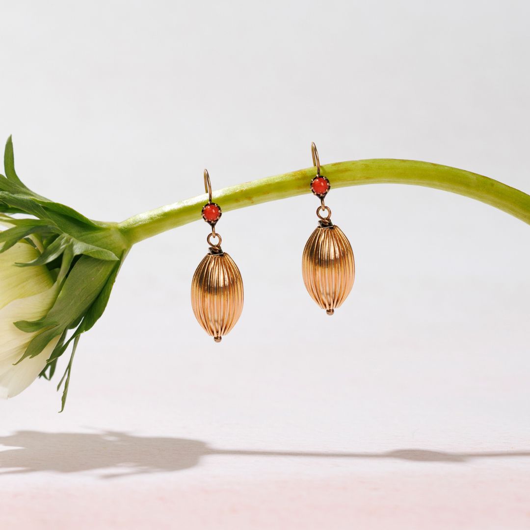 DAMASCO orecchini CORALLO