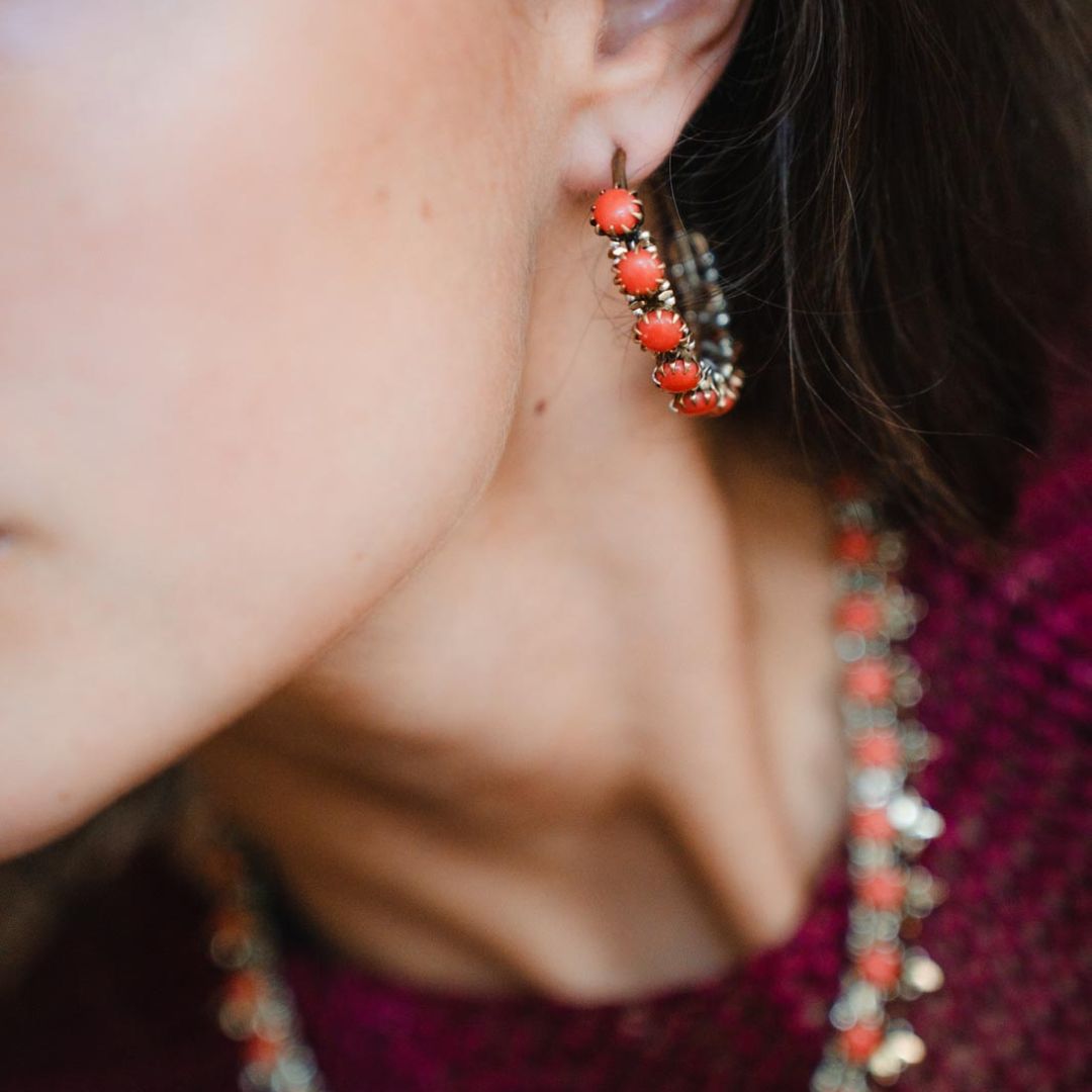 LANA orecchini corallo