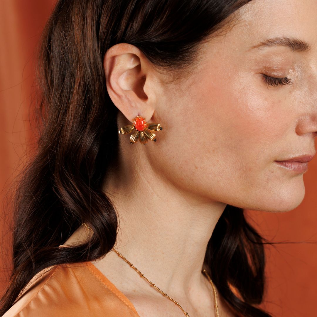 VIOLA orecchini CORALLO