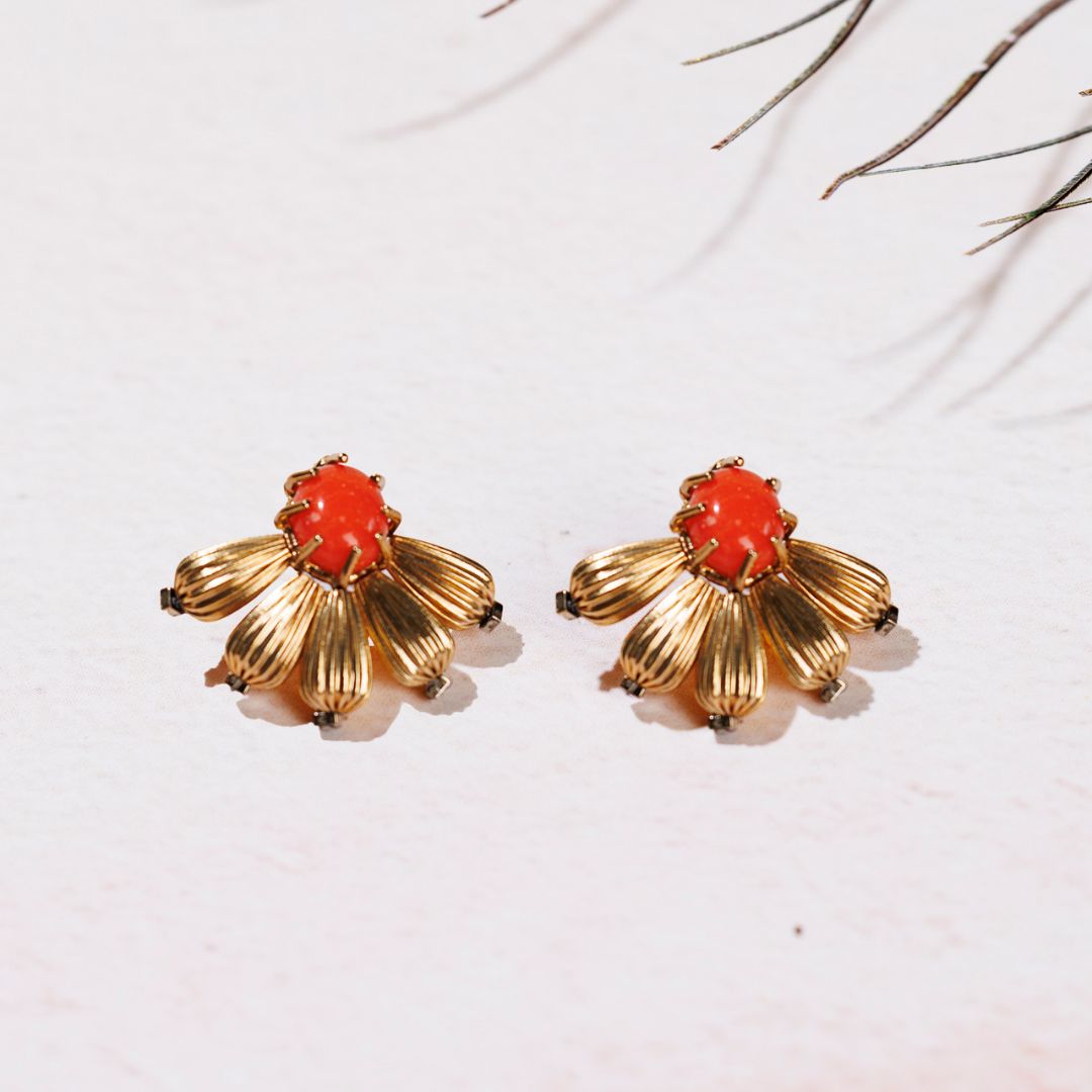 VIOLA orecchini CORALLO