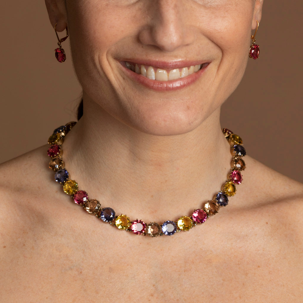 APOLLONIA raspberry and lemon necklace