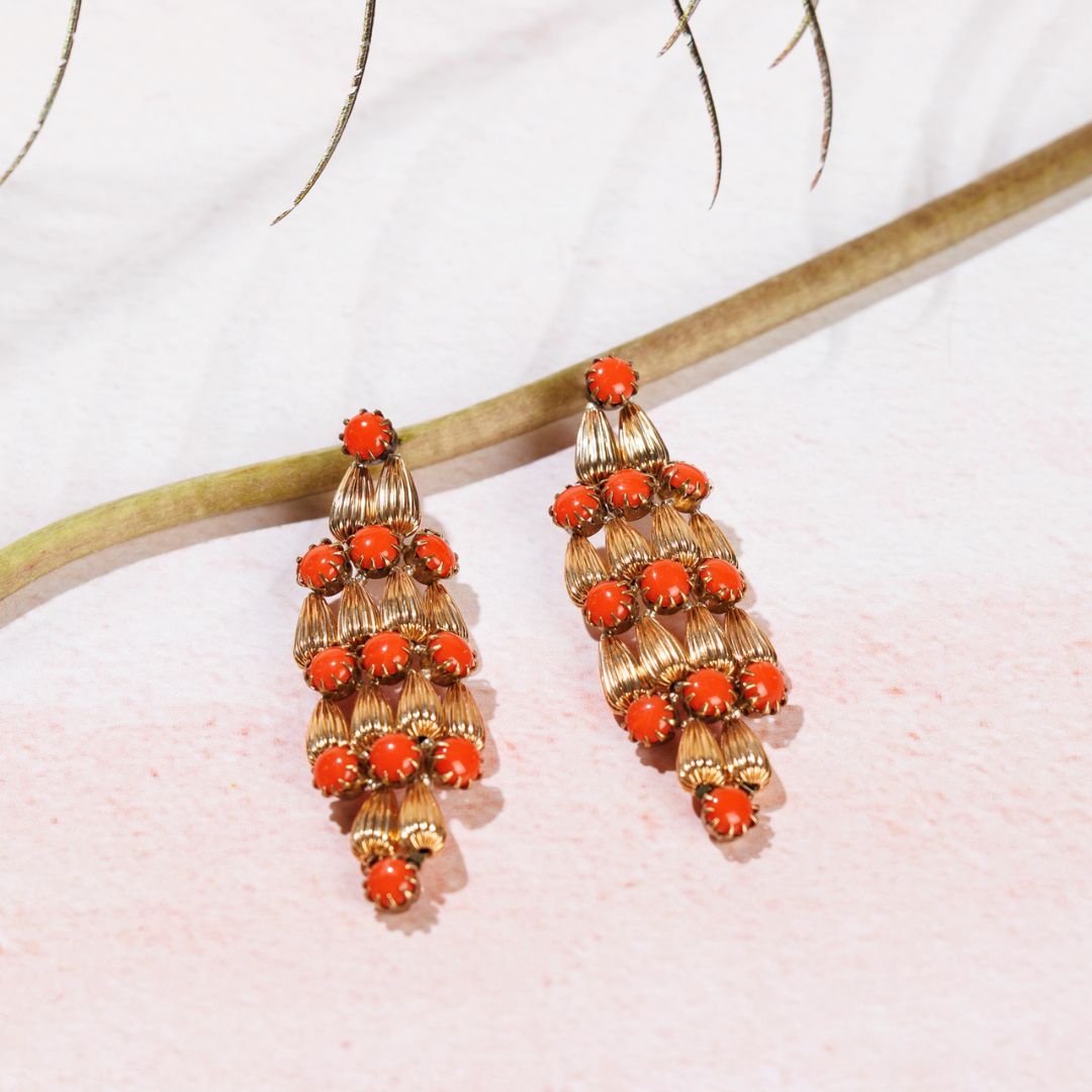 BREZZA orecchini CORALLO