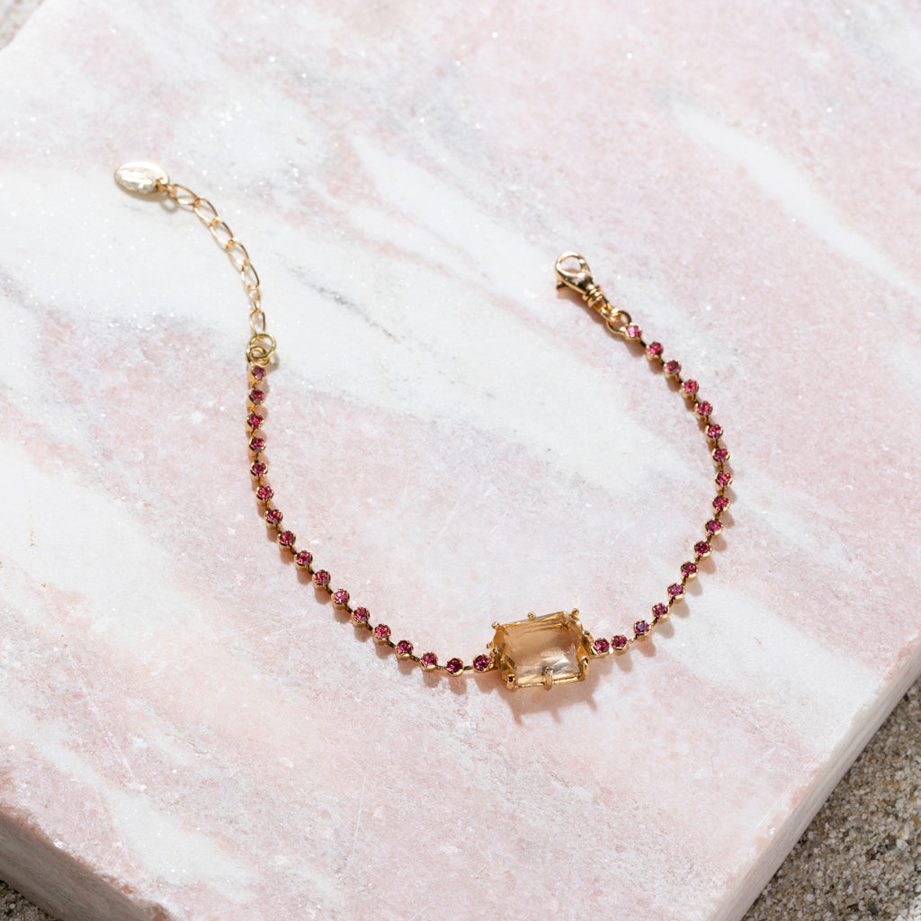 IBISCO honey and fuchsia bracelet