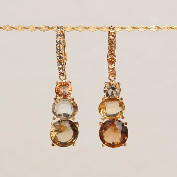 CARDO amber and gray earrings
