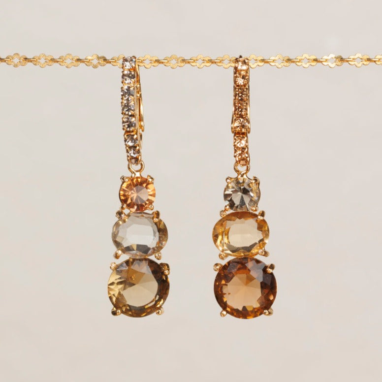 CARDO amber and gray earrings