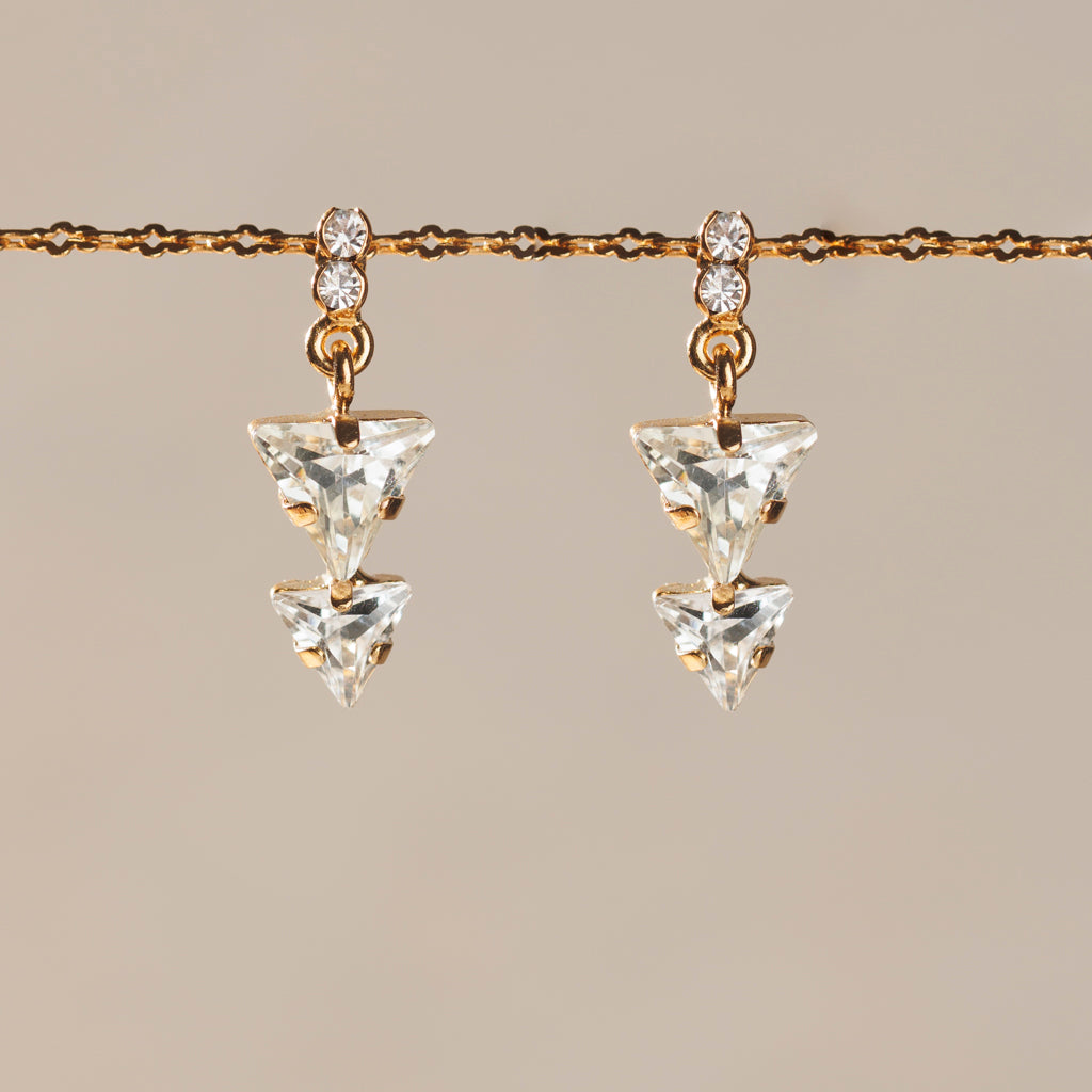 SPINE bright crystal earrings