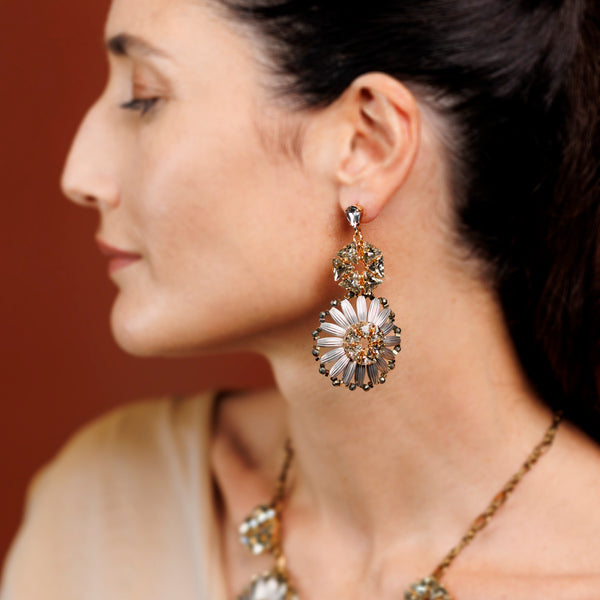GARDENIA silver earrings