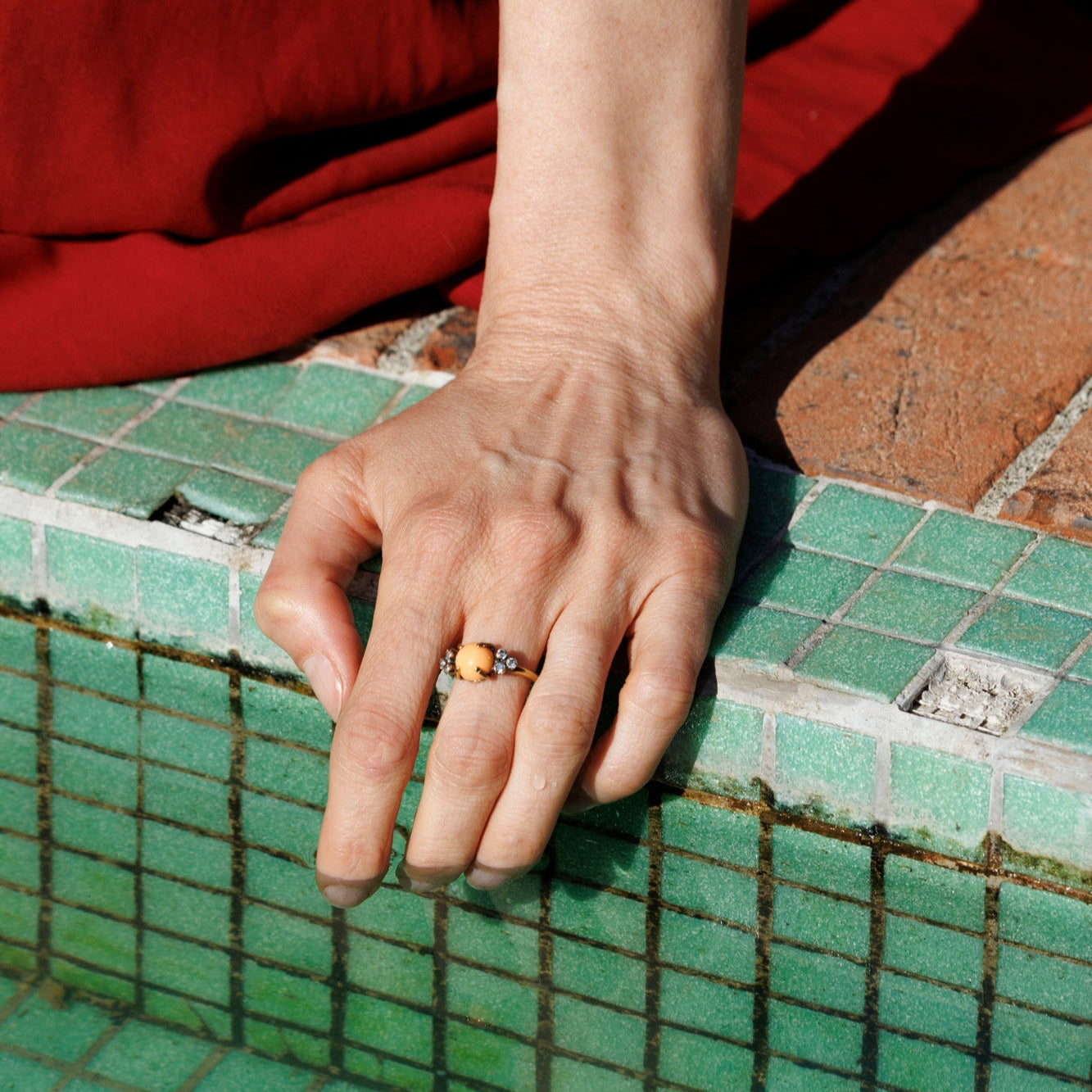 GIULIETTA anello corallo bambù