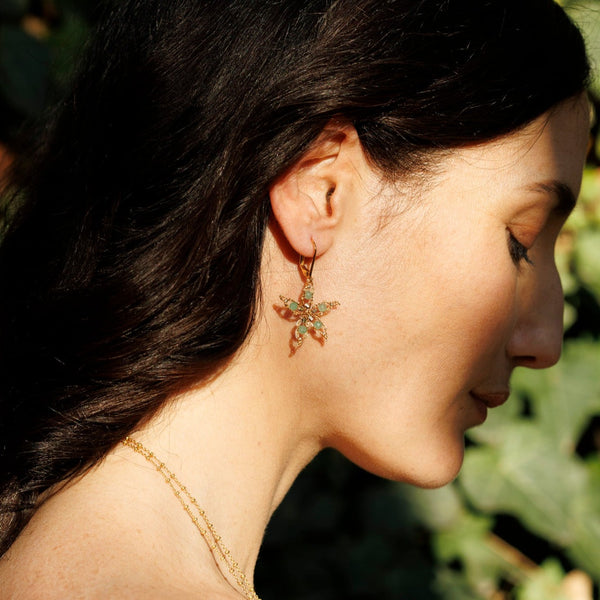 FRESIA green aventurine earrings