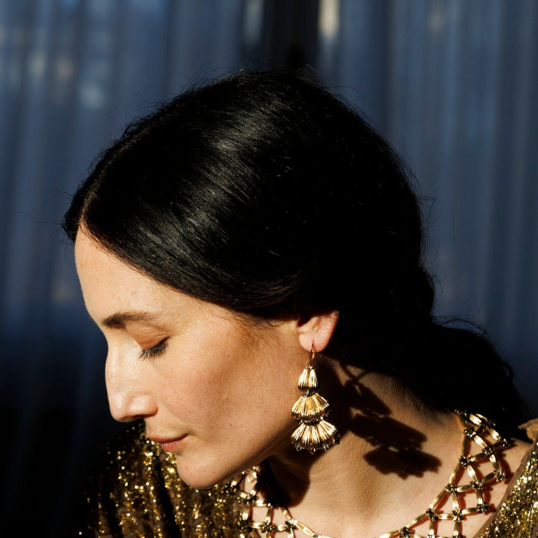 OCEANO gold earrings