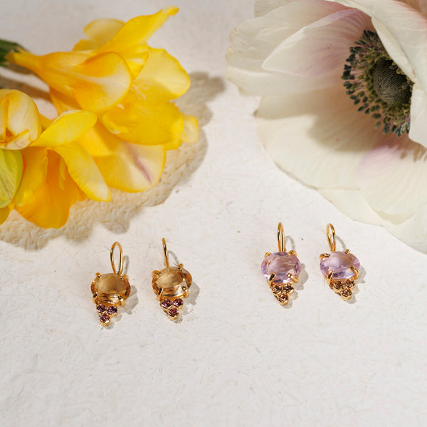 MALLOW lilac earrings