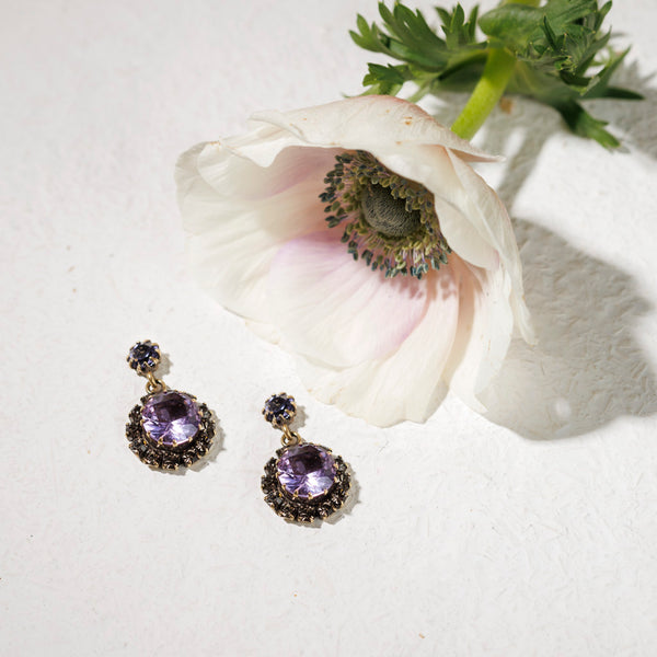 ABSINTHE lilac and gray earrings