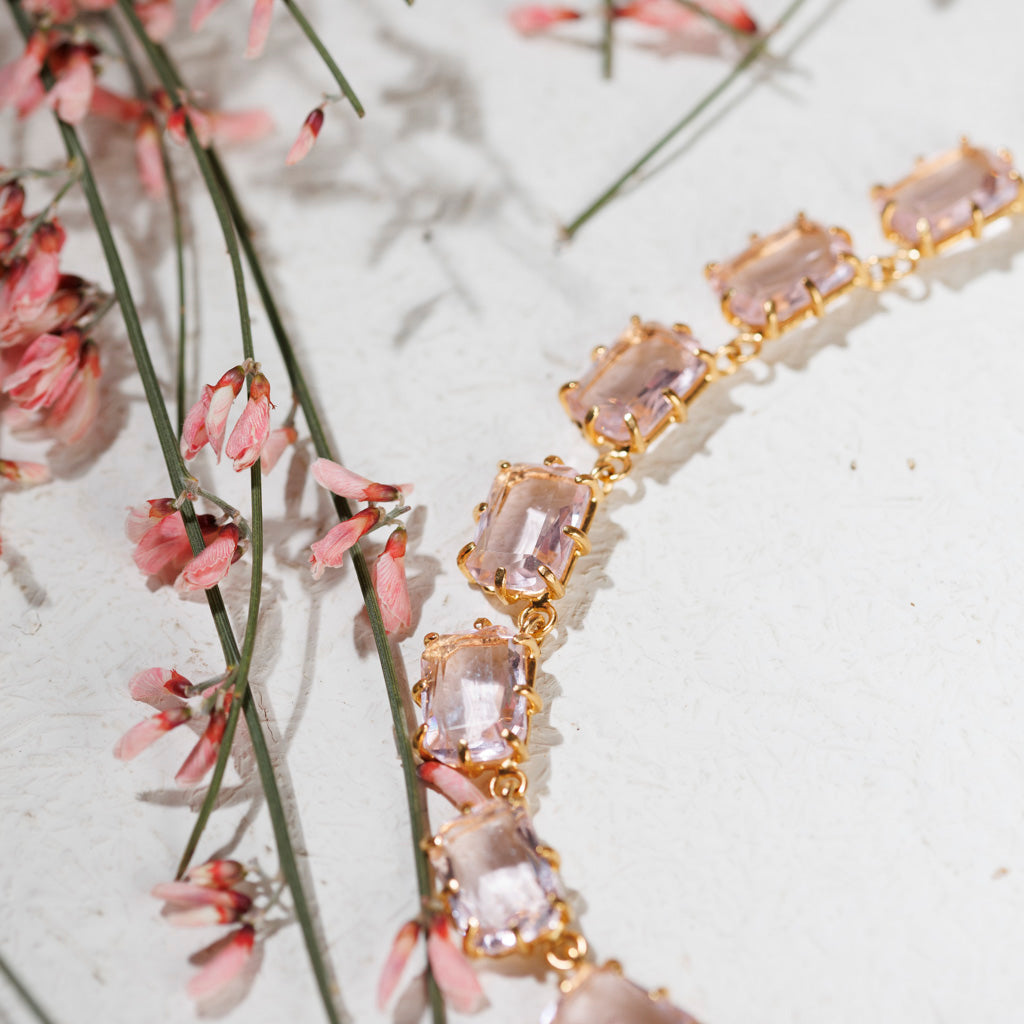 SAVINA powder pink necklace