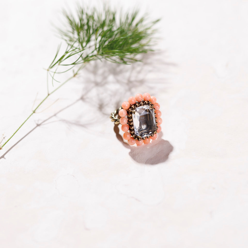 NAIADE anello corallo bambù