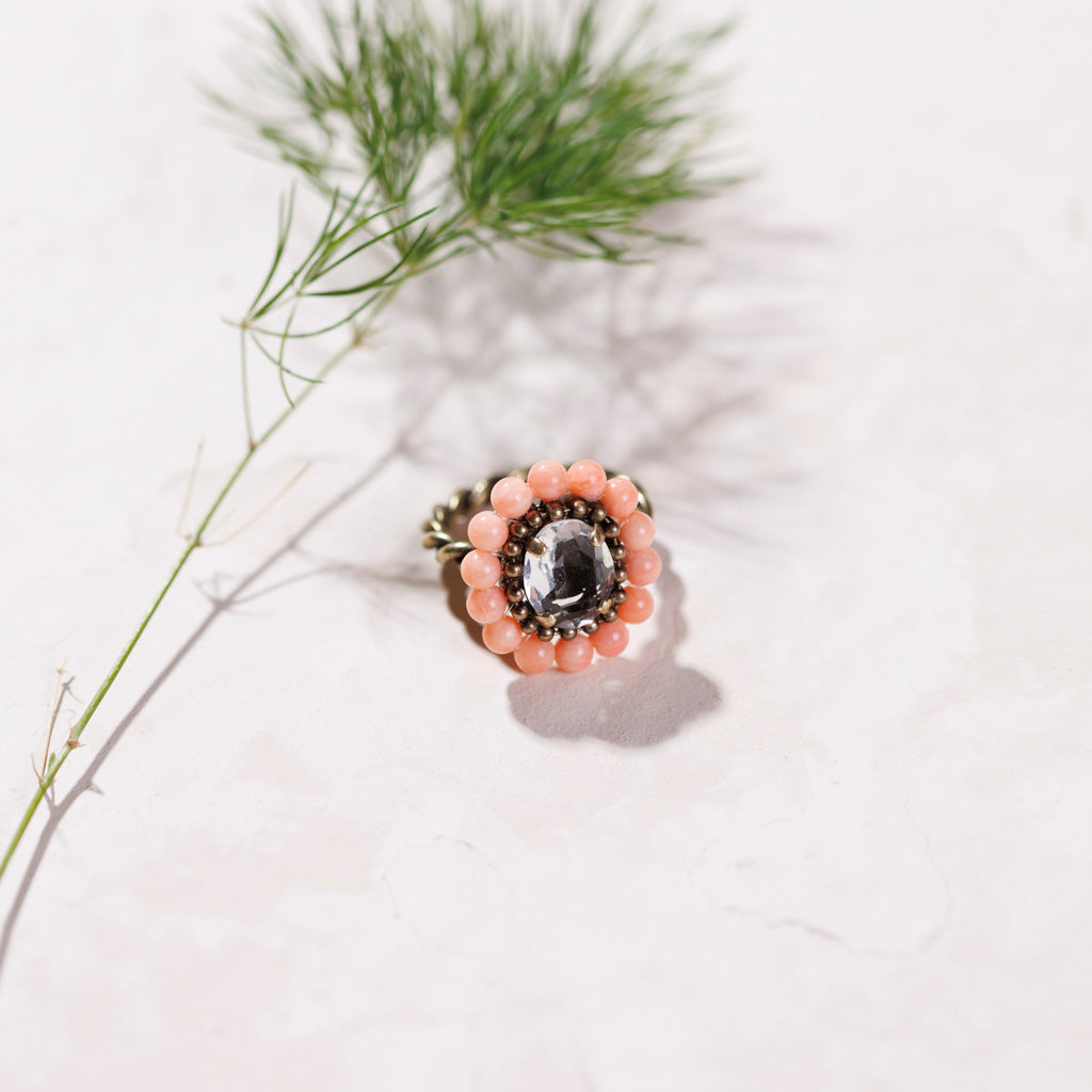 TALIA anello corallo bambù