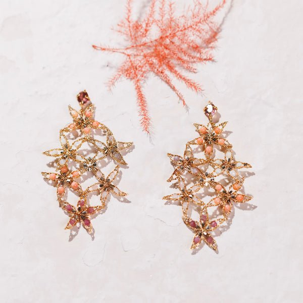 IRIS coral earrings