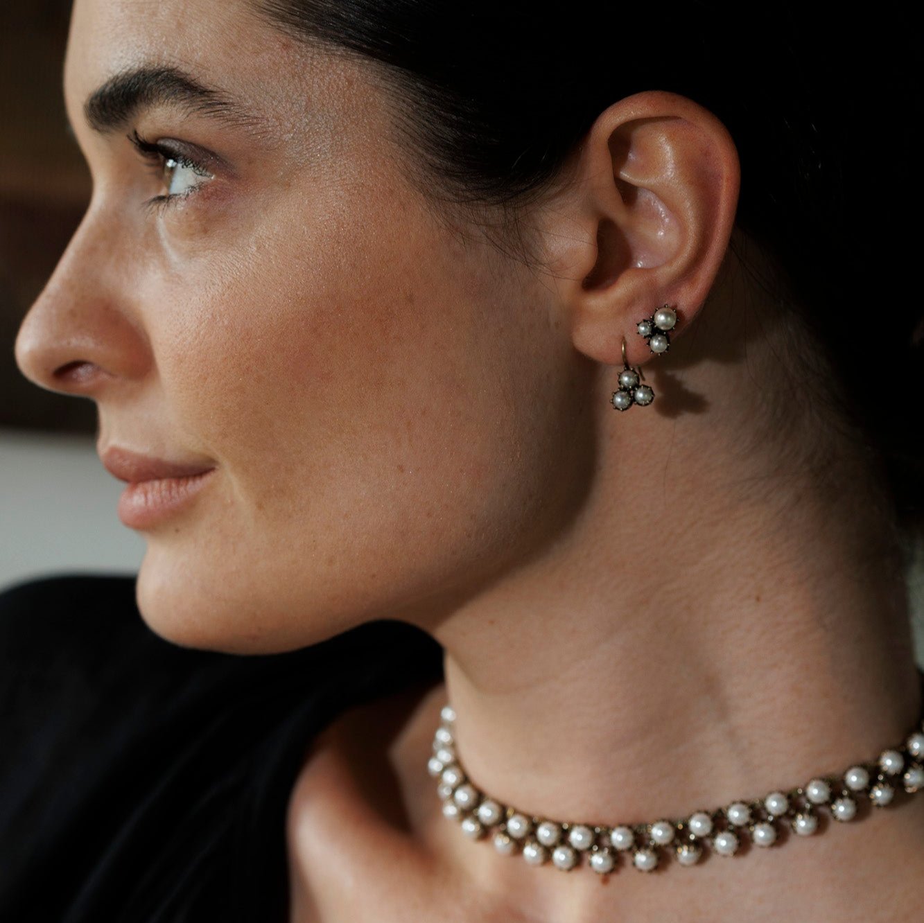 MACRAME' pearl necklace