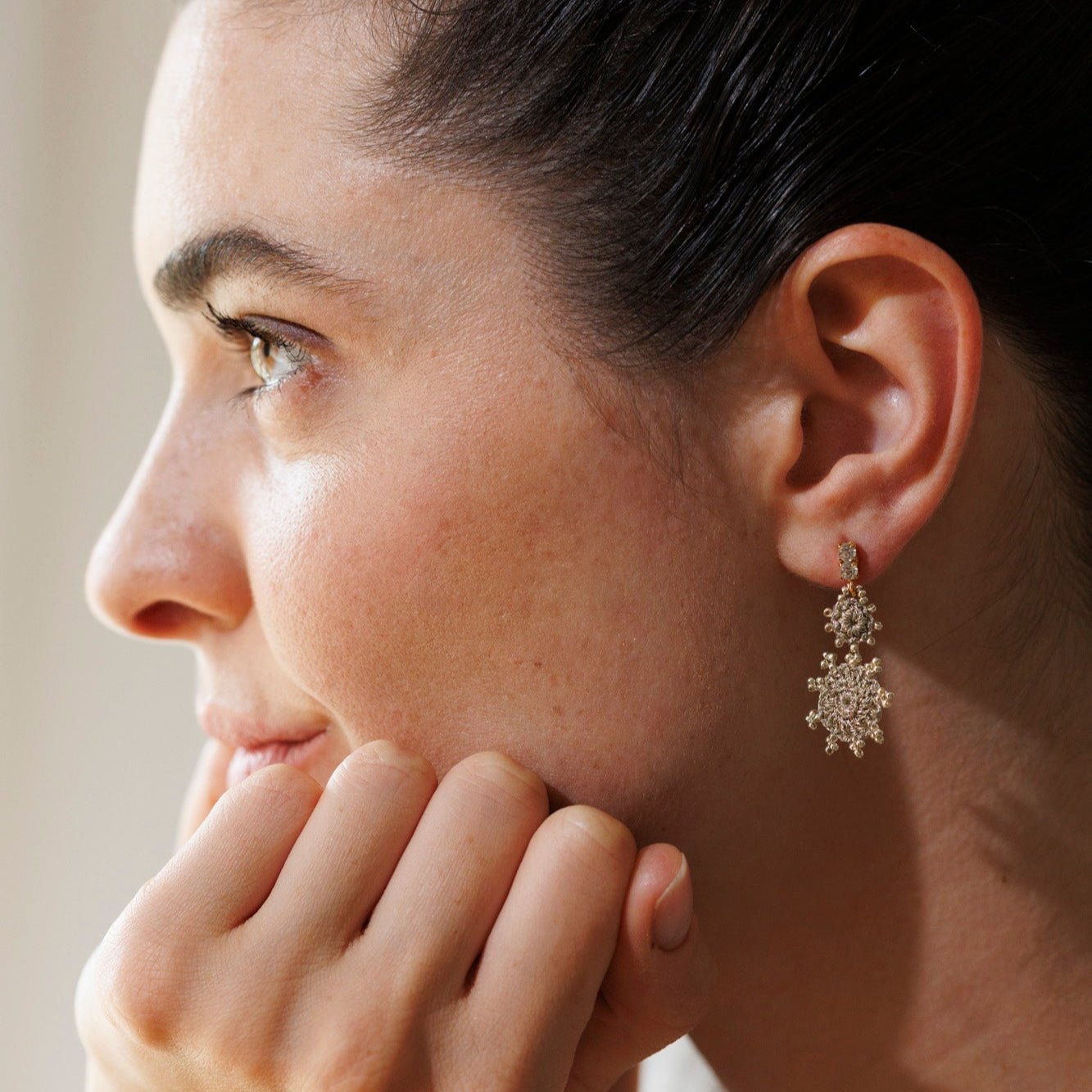 DELIZIA white gold earrings