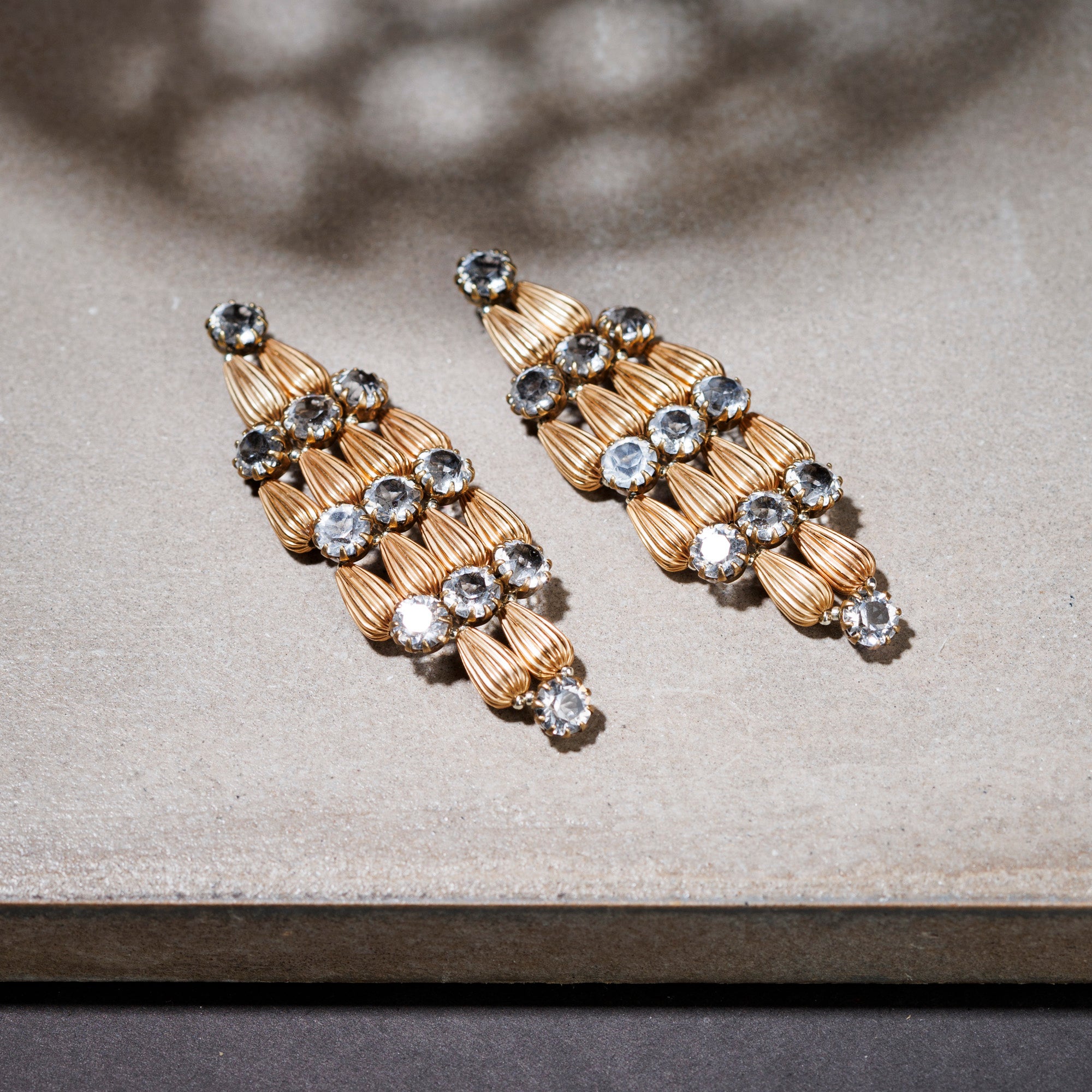 BREZZA gold and crystal earrings