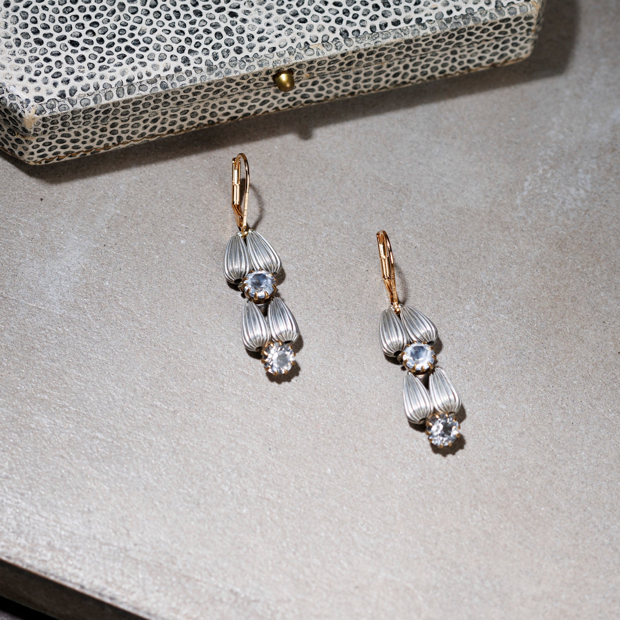 OMBRA silver and crystal earrings
