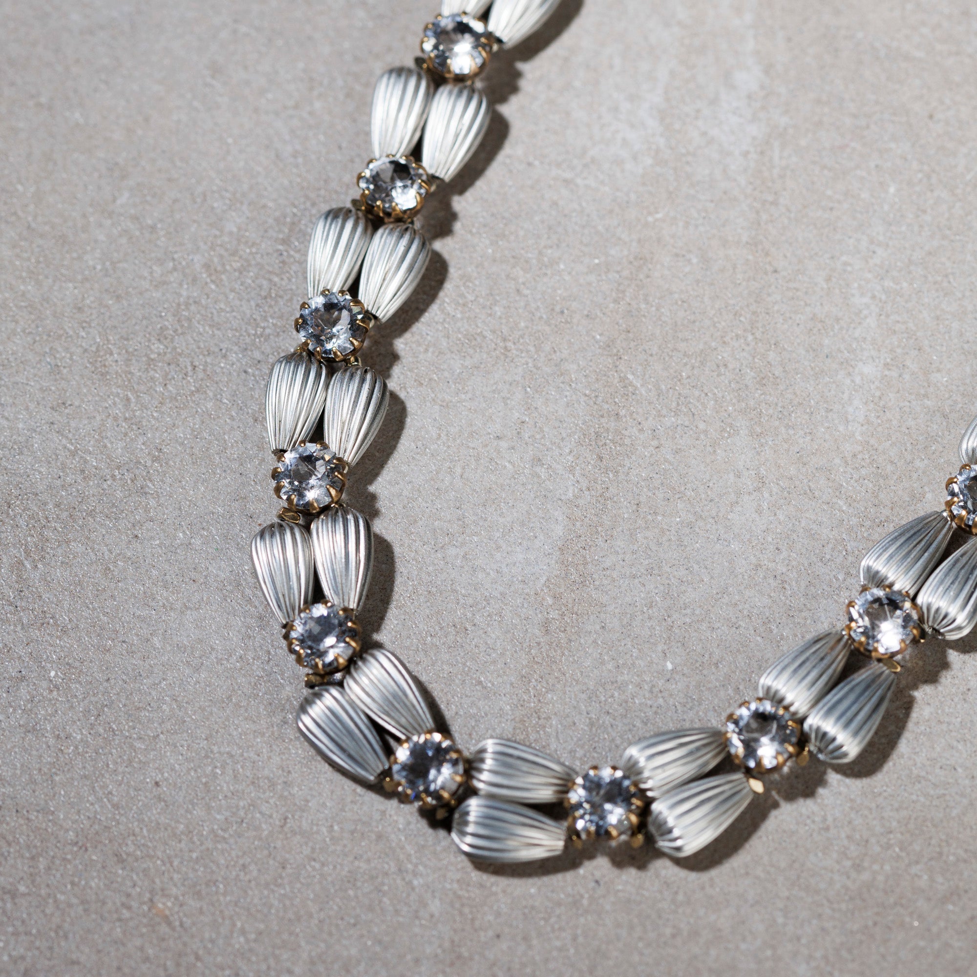 OMBRA silver and crystal necklace