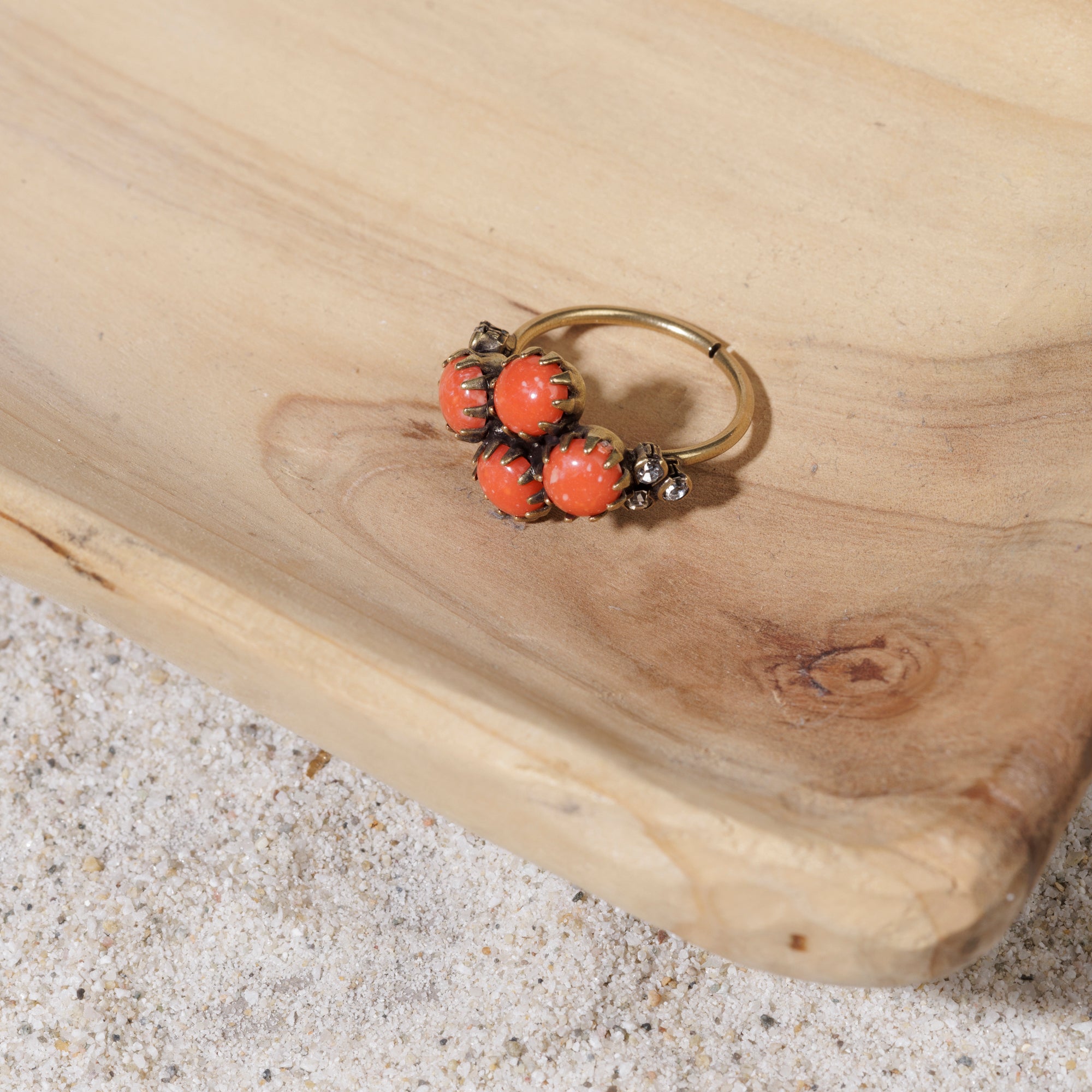 TULLE anello corallo