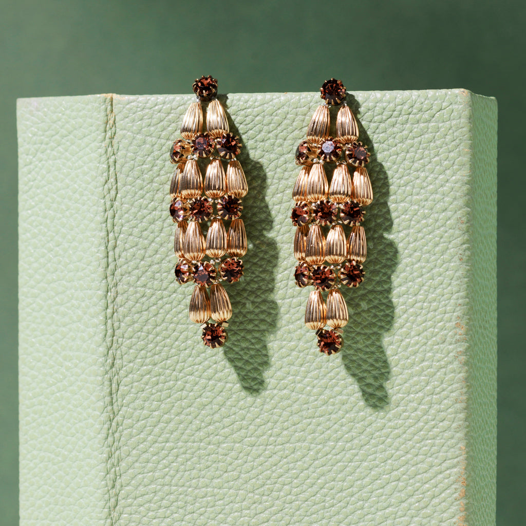 BREZZA orecchini ORO e AMBRA