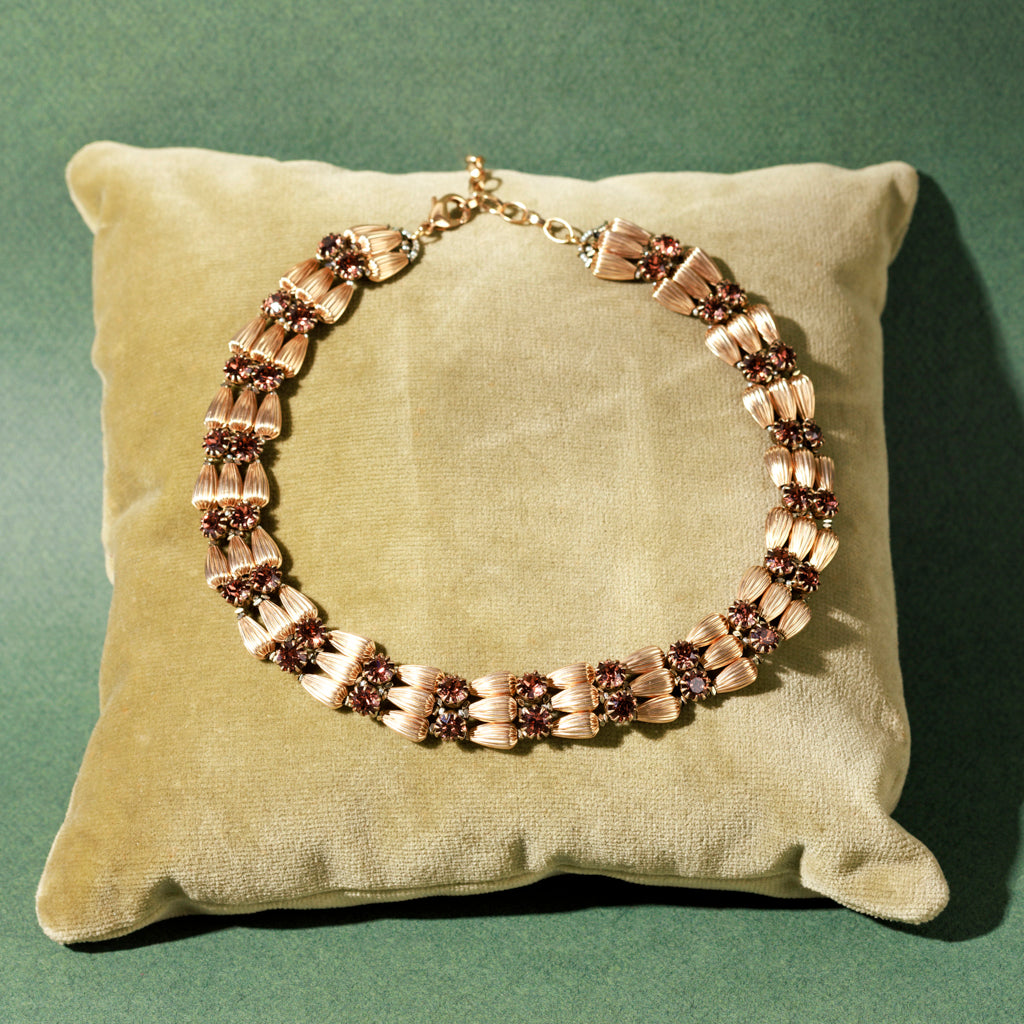 RUGIADA collana ORO e AMBRA