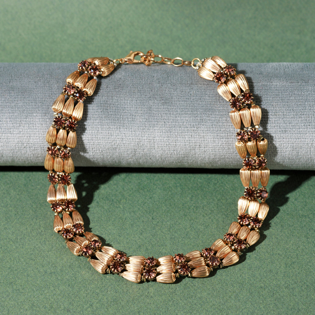 RUGIADA collana ORO e AMBRA