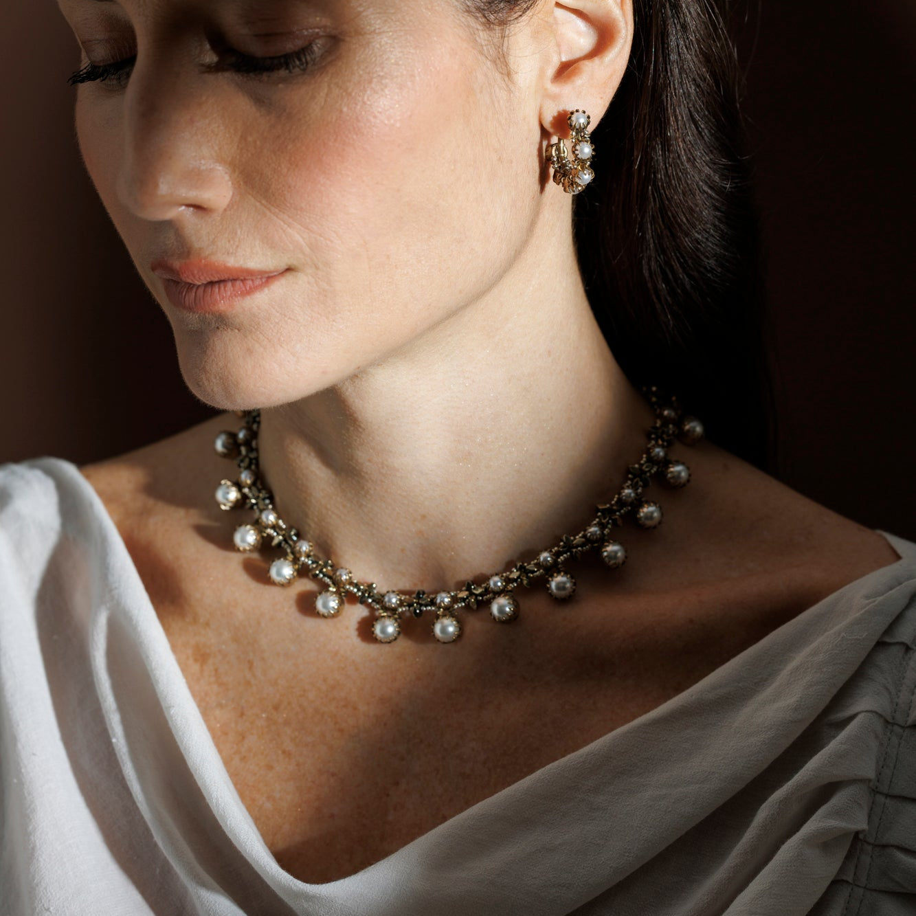 RICAMO collana PERLA