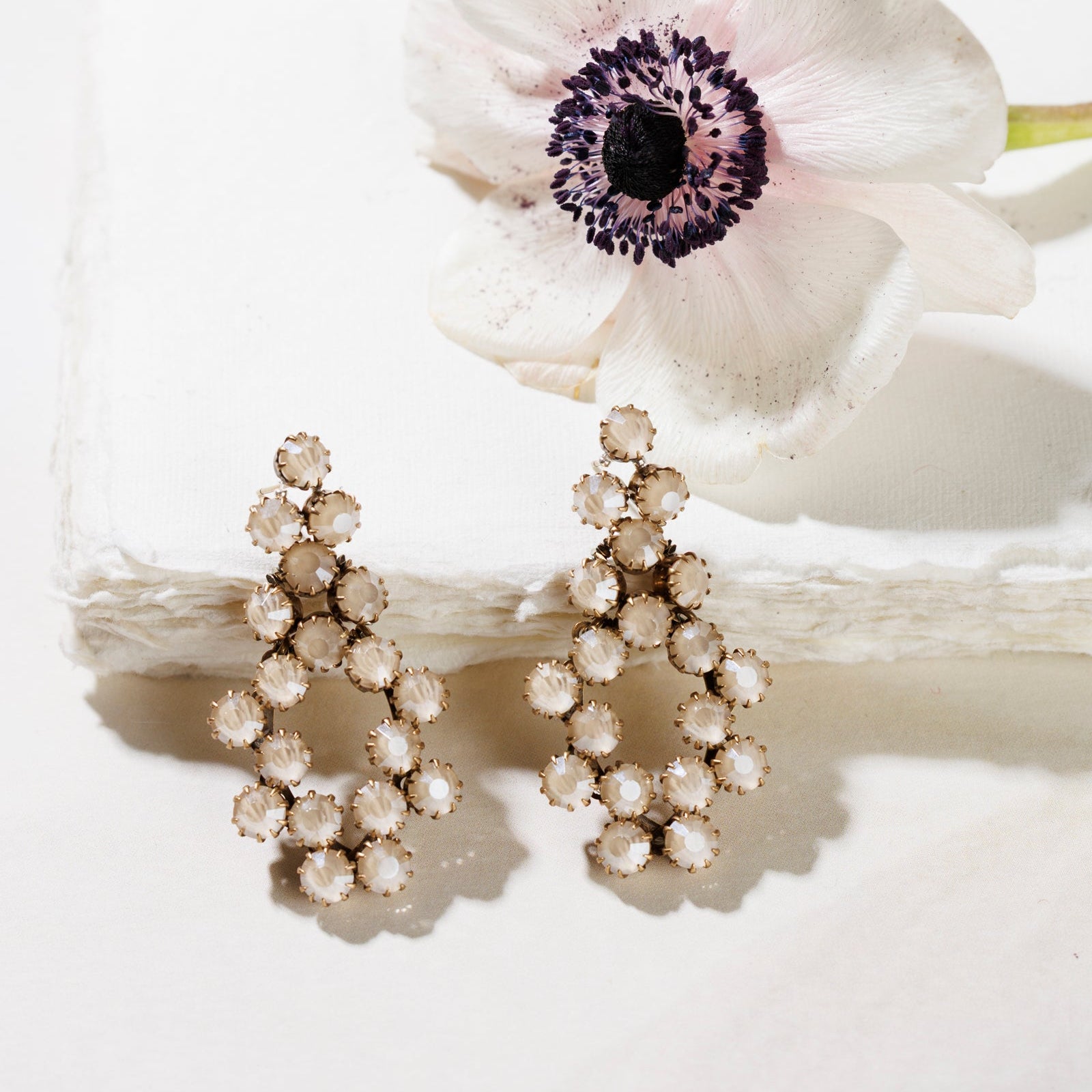 MACRAMÈ Cream Earrings