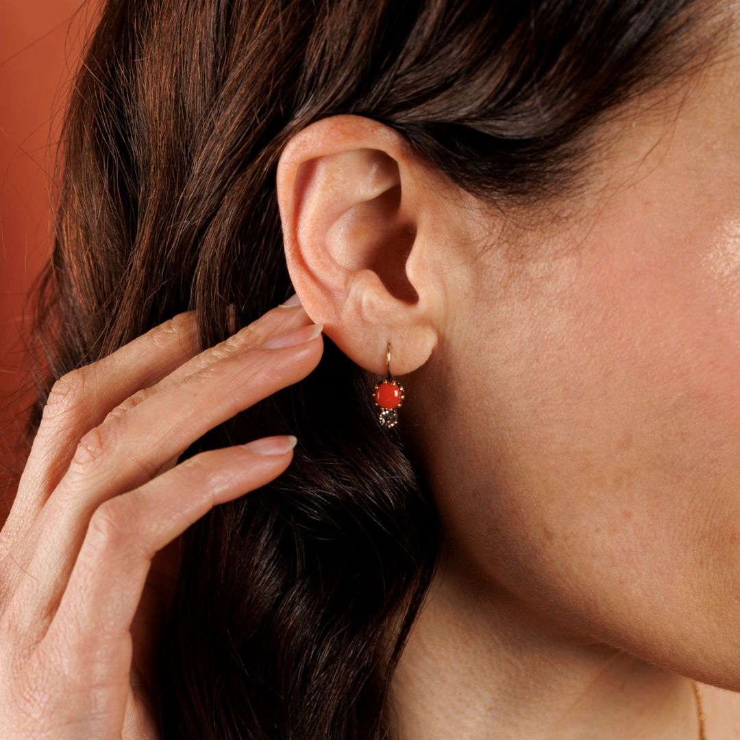 SATIN orecchini CORALLO