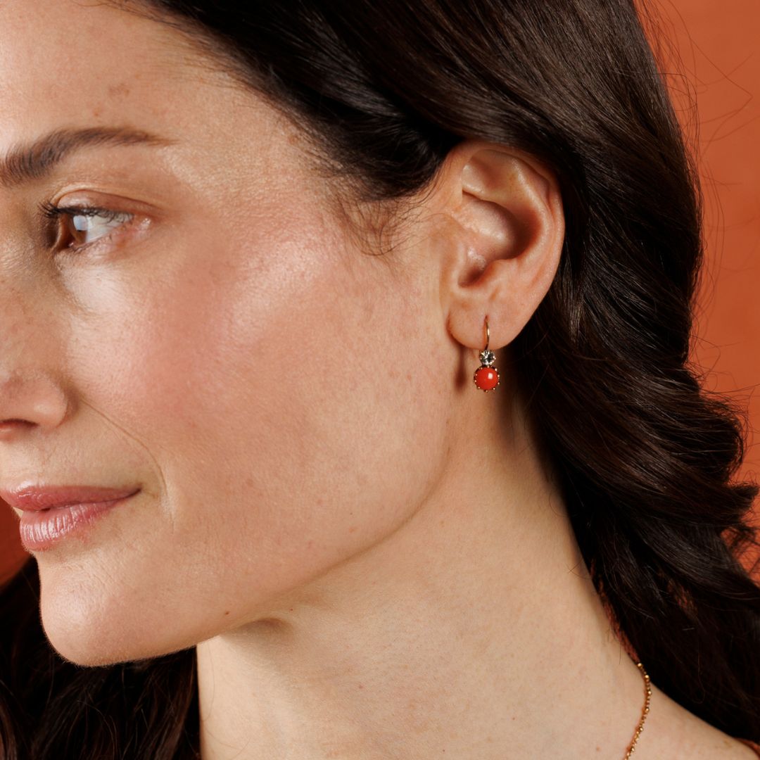 SATIN orecchini CORALLO