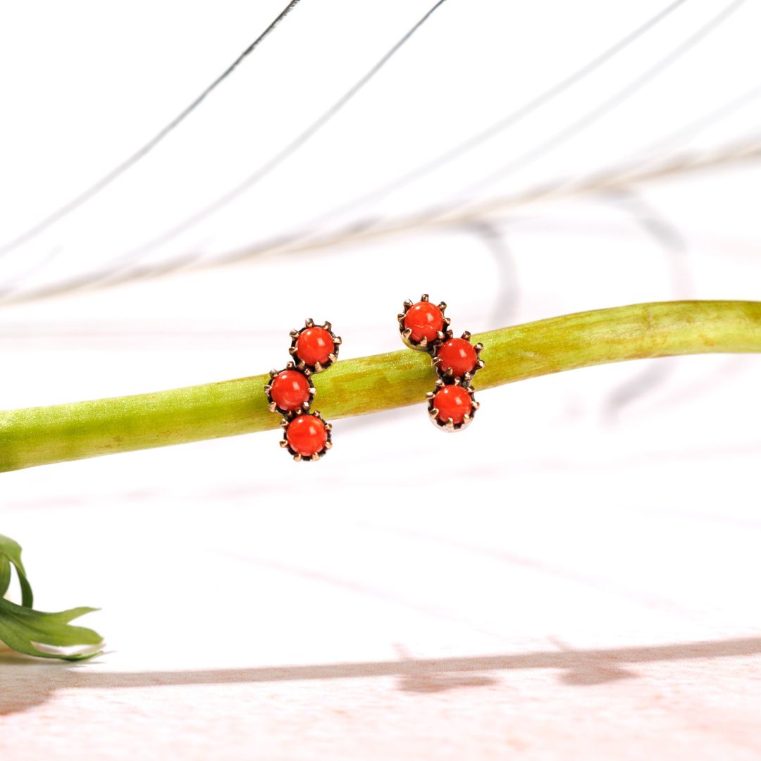 MIKADO orecchini CORALLO
