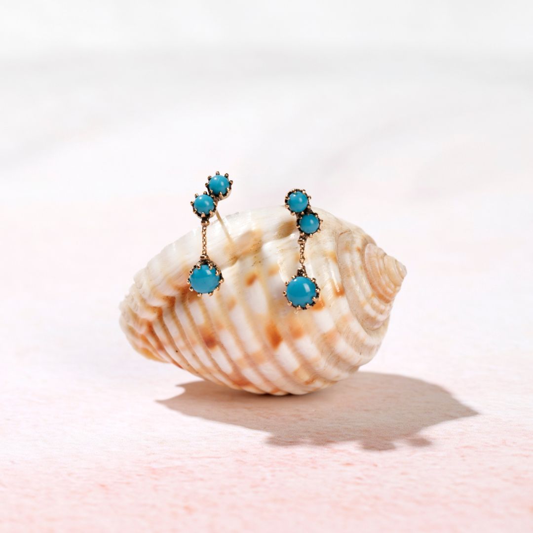 BROCCATO orecchini TURCHESE