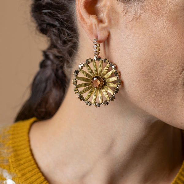 SUNFLOWER gold earrings