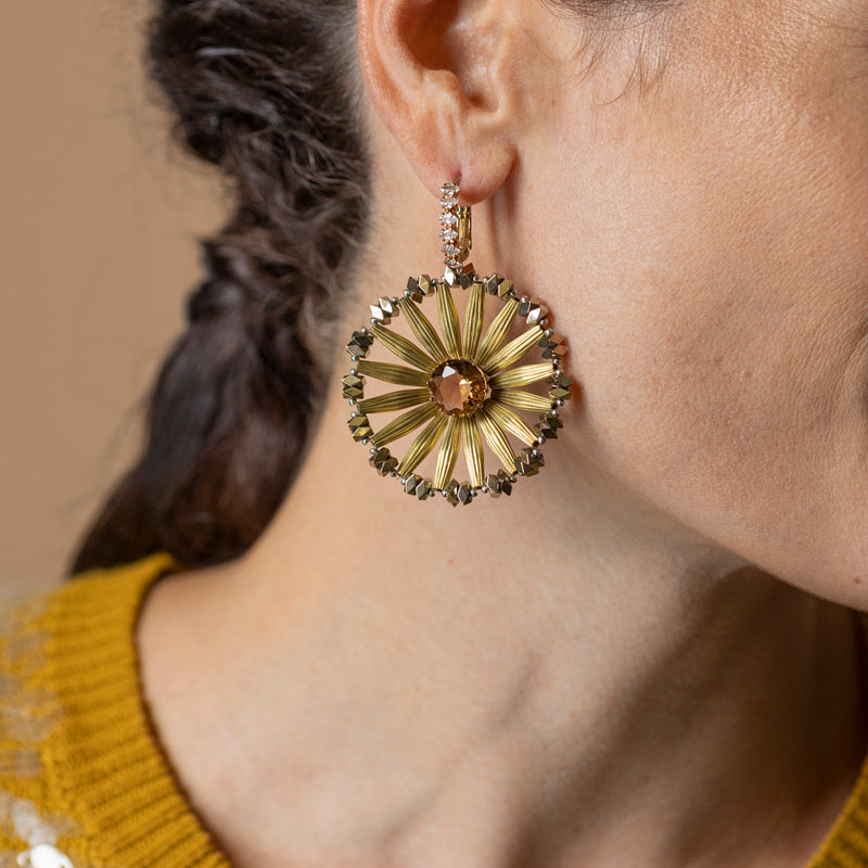 SUNFLOWER gold earrings