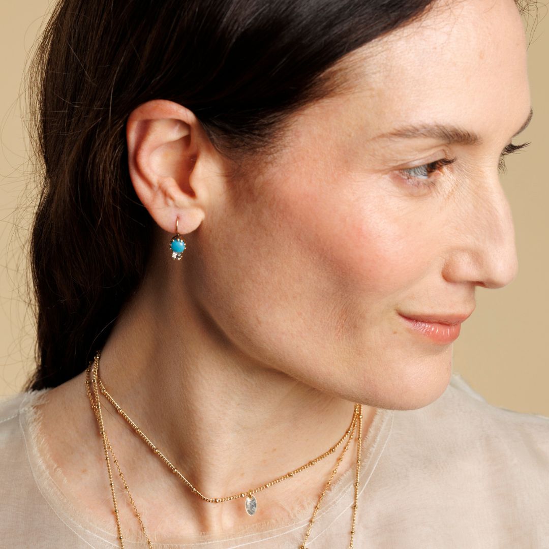 SATIN orecchini TURCHESE