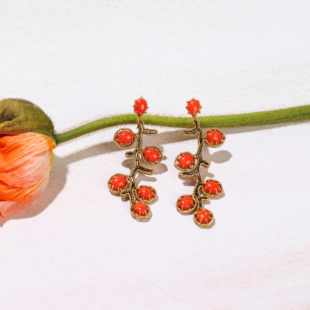 IPOMEA orecchini CORALLO