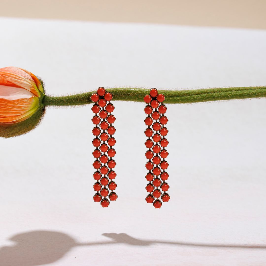 OLEANDRO orecchini CORALLO