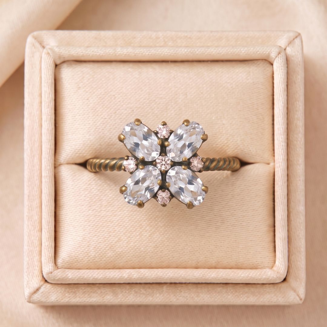 AGAPANTO anello CRISTALLO