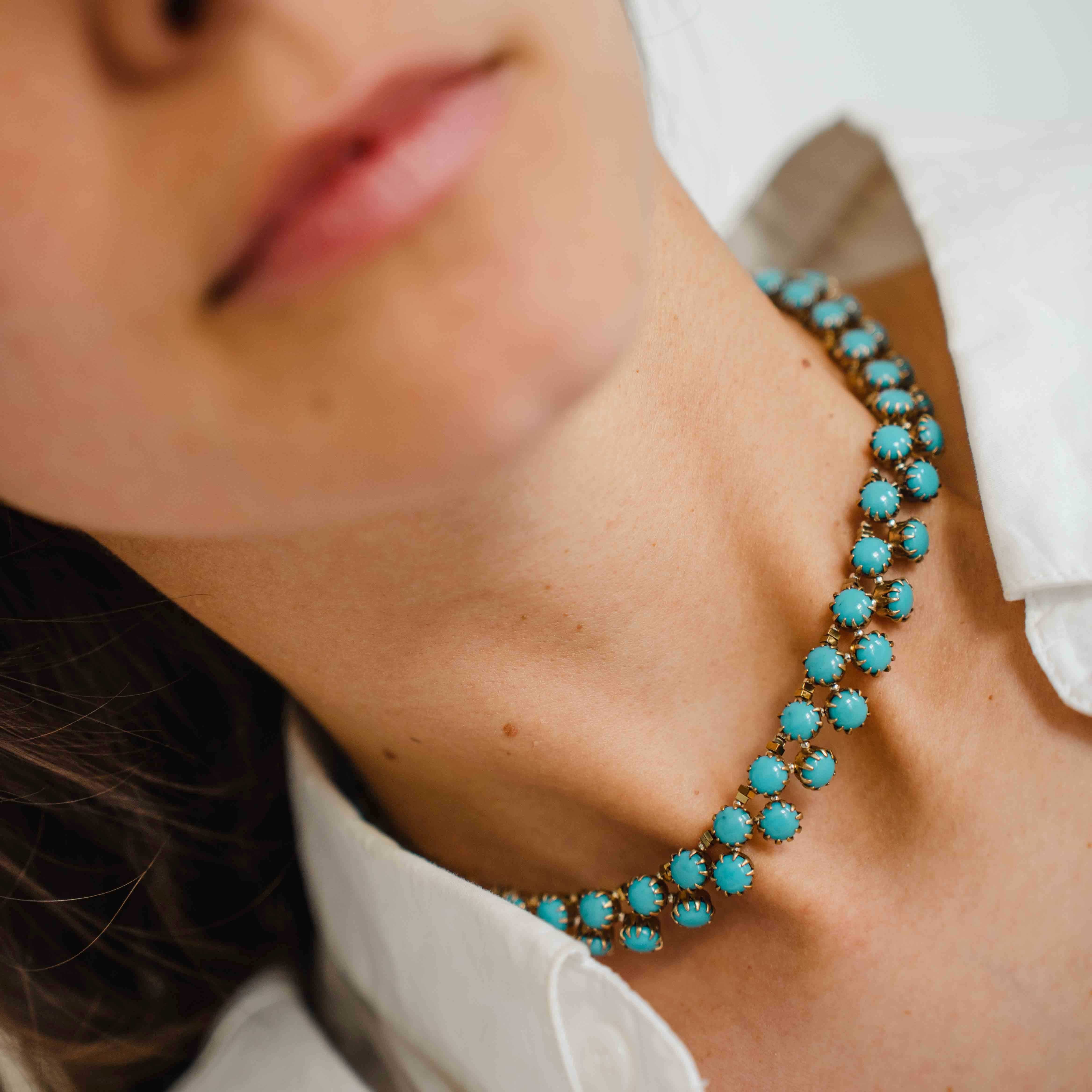 MACRAME' collana turchese