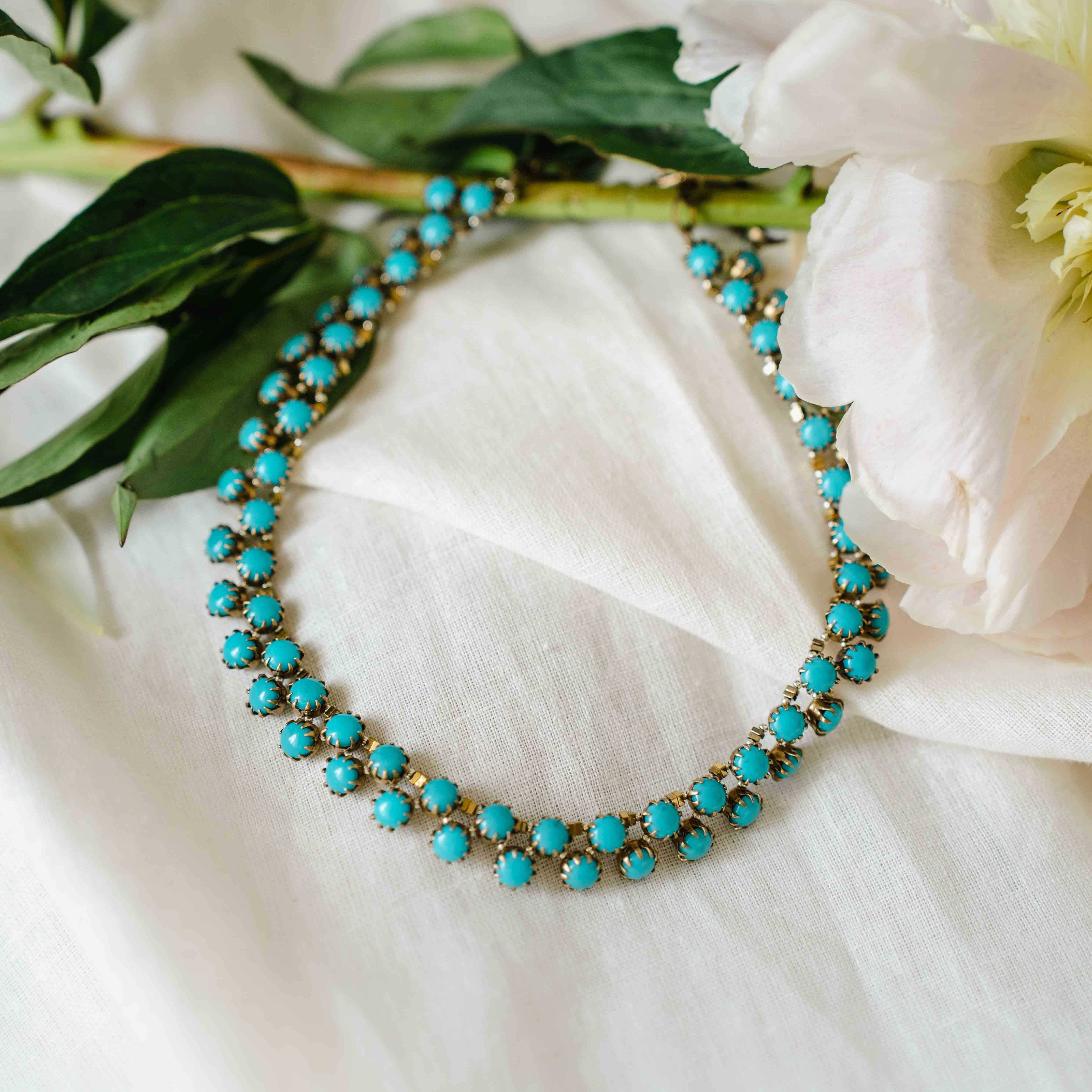 MACRAME' collana turchese