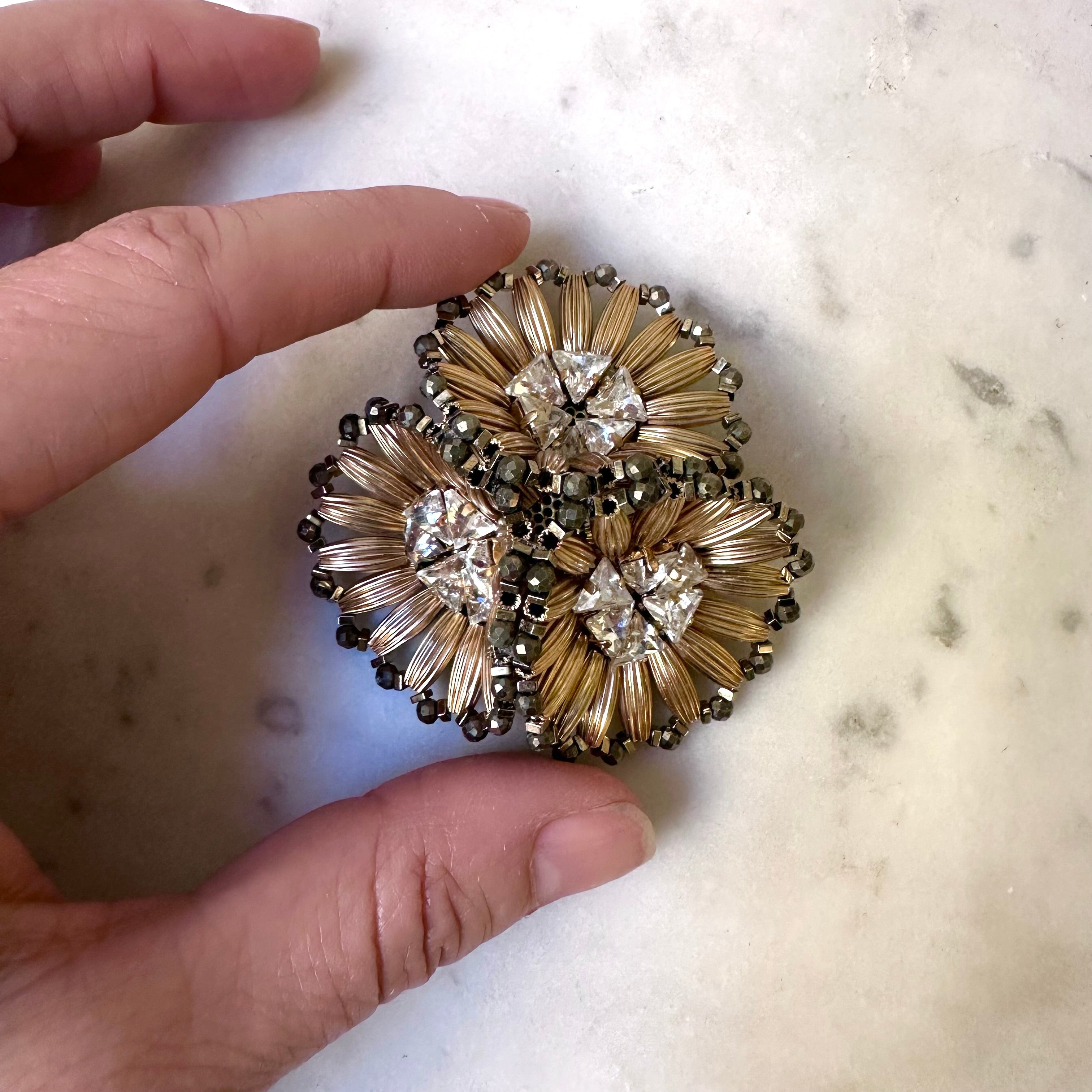 AZALEA gold brooch