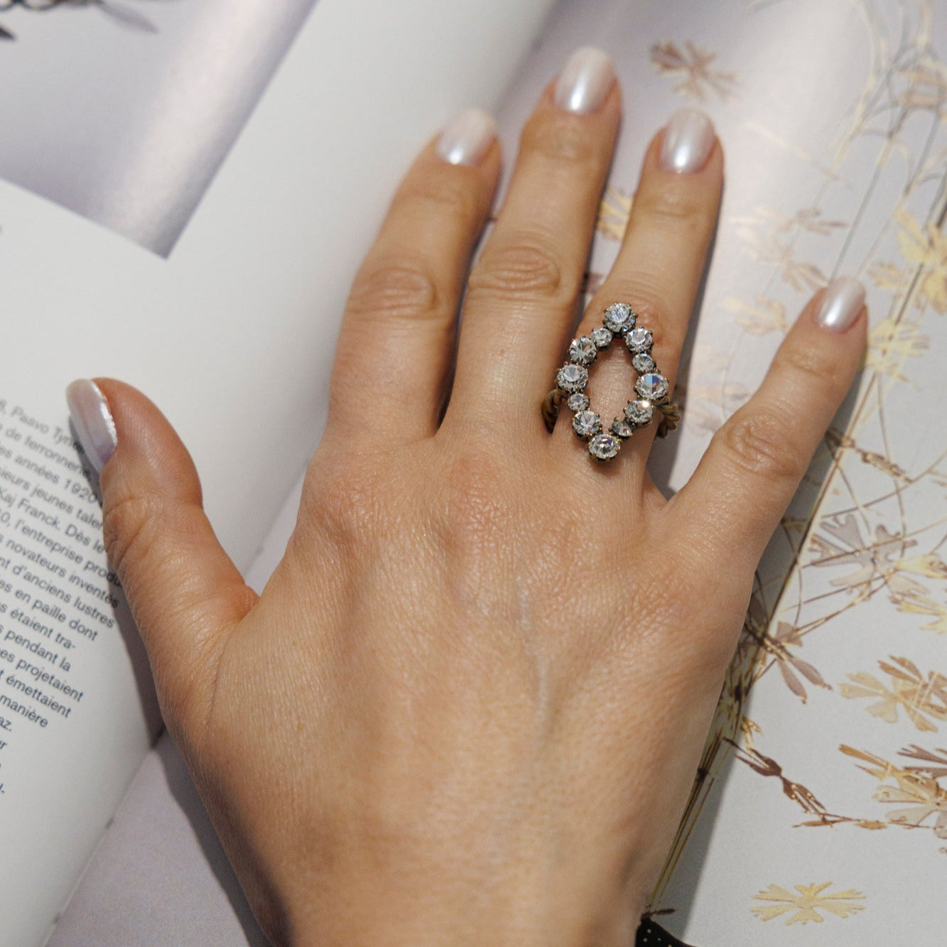 CHINE' anello cristallo